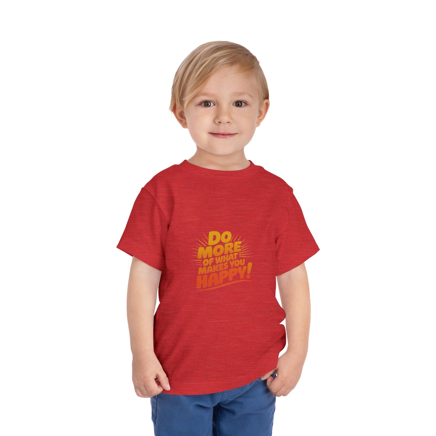 Toddler Tee — "Do More of What Makes You Happy" Retro Sunshine Kids T‑Shirt