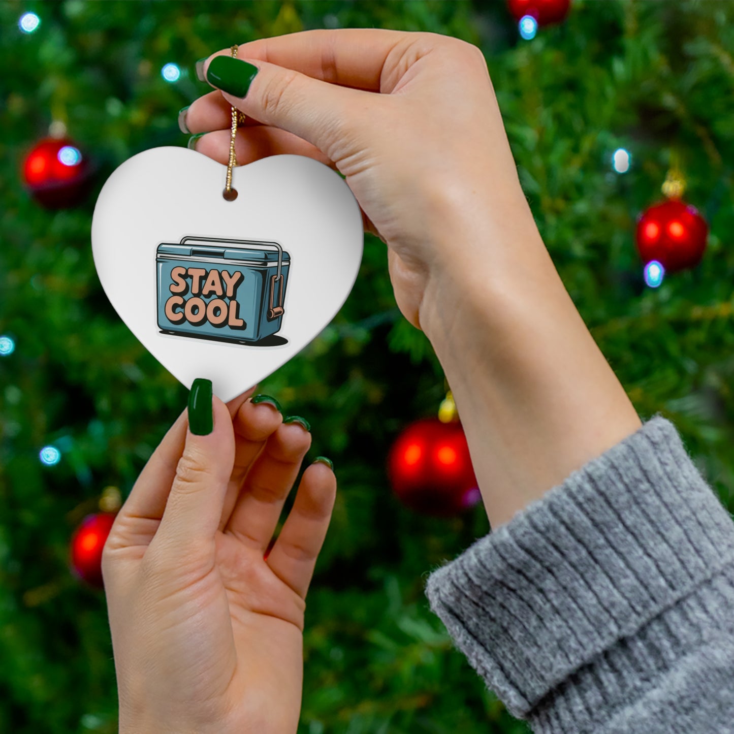 Stay Cool Ceramic Ornaments - Fun Holiday Decorations