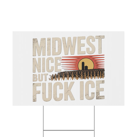 Midwest Nice But Fuck Ice Farmhouse Sunset Design