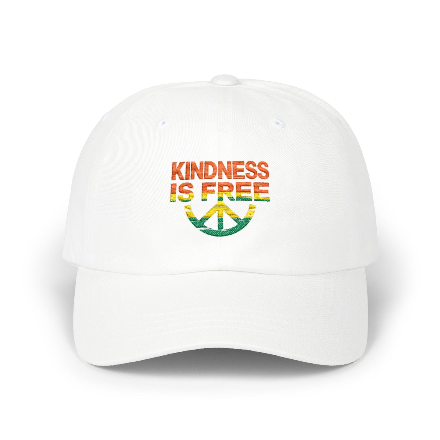 "Kindness Is Free" Peace Sign Embroidered Hat
