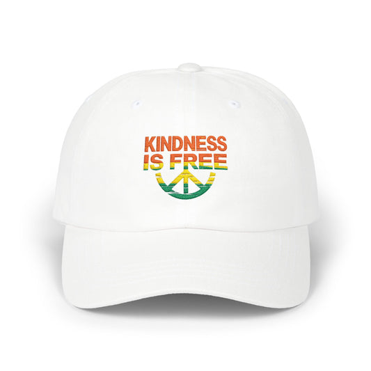"Kindness Is Free" Peace Sign Embroidered Hat