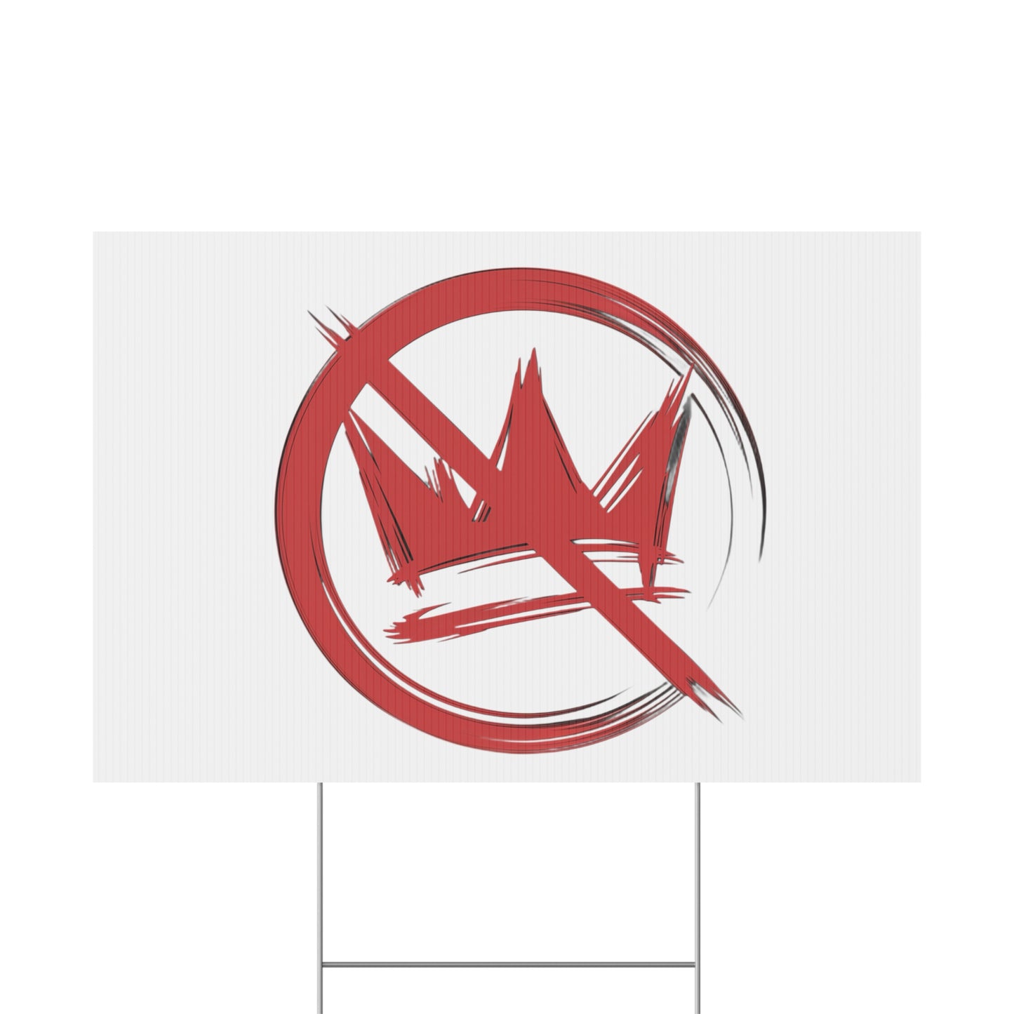 No Kings in the United States yard sign