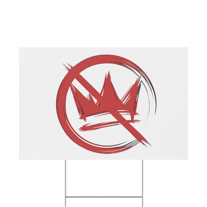 No Kings in the United States yard sign
