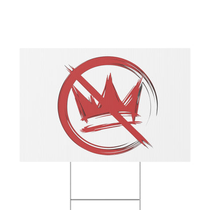 No Kings in the United States yard sign