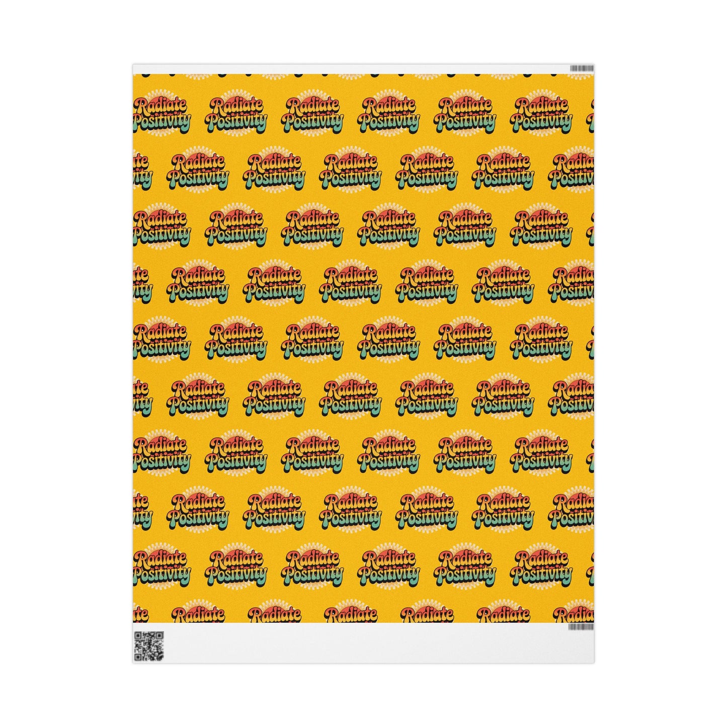 Yellow Radiate Positivity Wrapping Paper for Celebrations