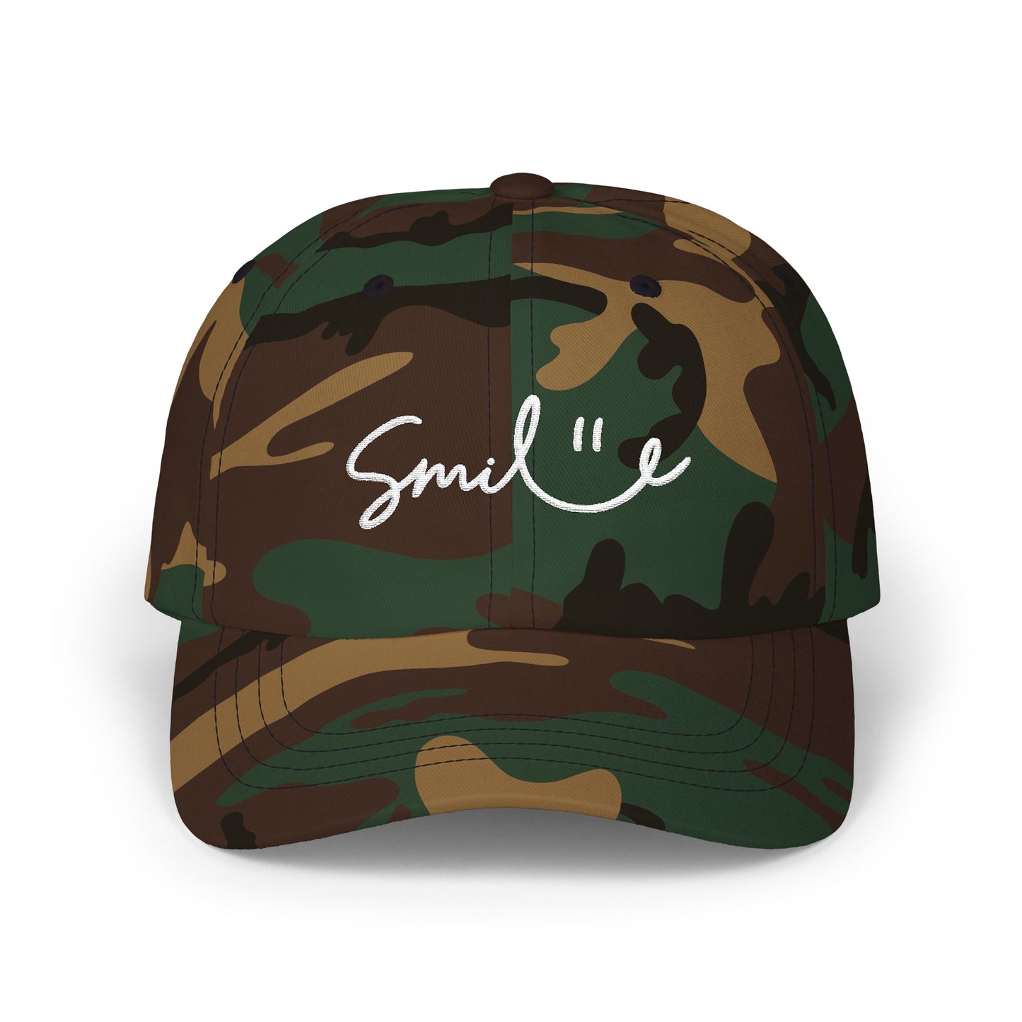Smile Dad Cap — Embroidered Smile Face Baseball Hat
