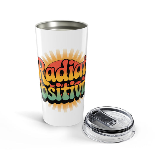 White Radiate Positivity Tumbler 20oz