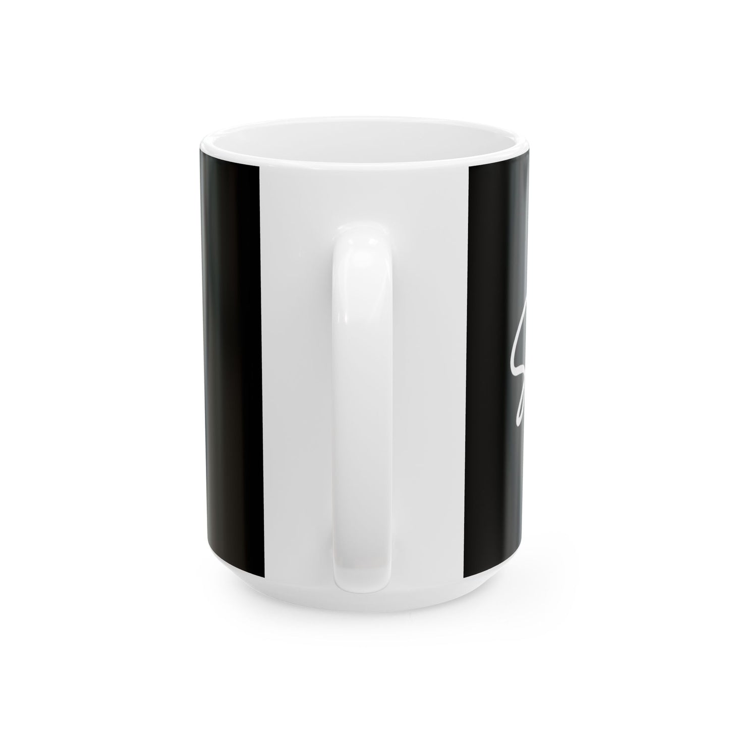 Black/White Smile Ceramic Coffee Mug - 11oz & 15oz