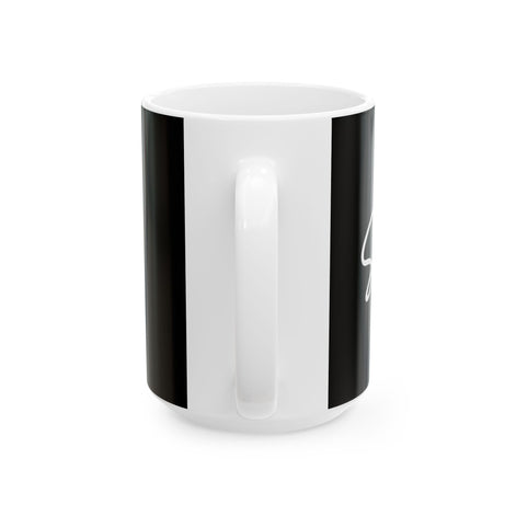 Black/White Smile Ceramic Coffee Mug - 11oz & 15oz