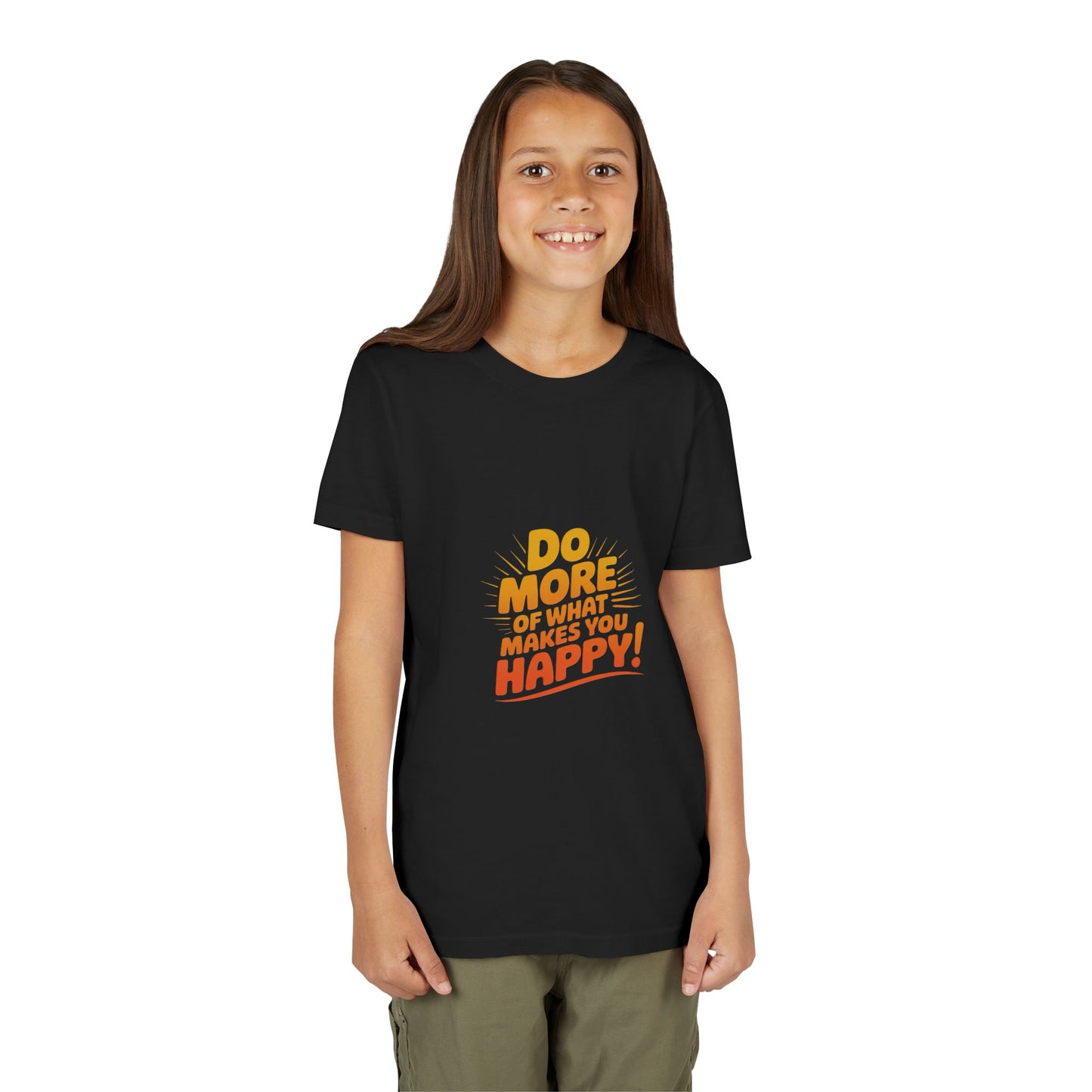 Youth Tee — “Do More of What Makes You Happy!” Positive Graphic Kids T‑Shirt