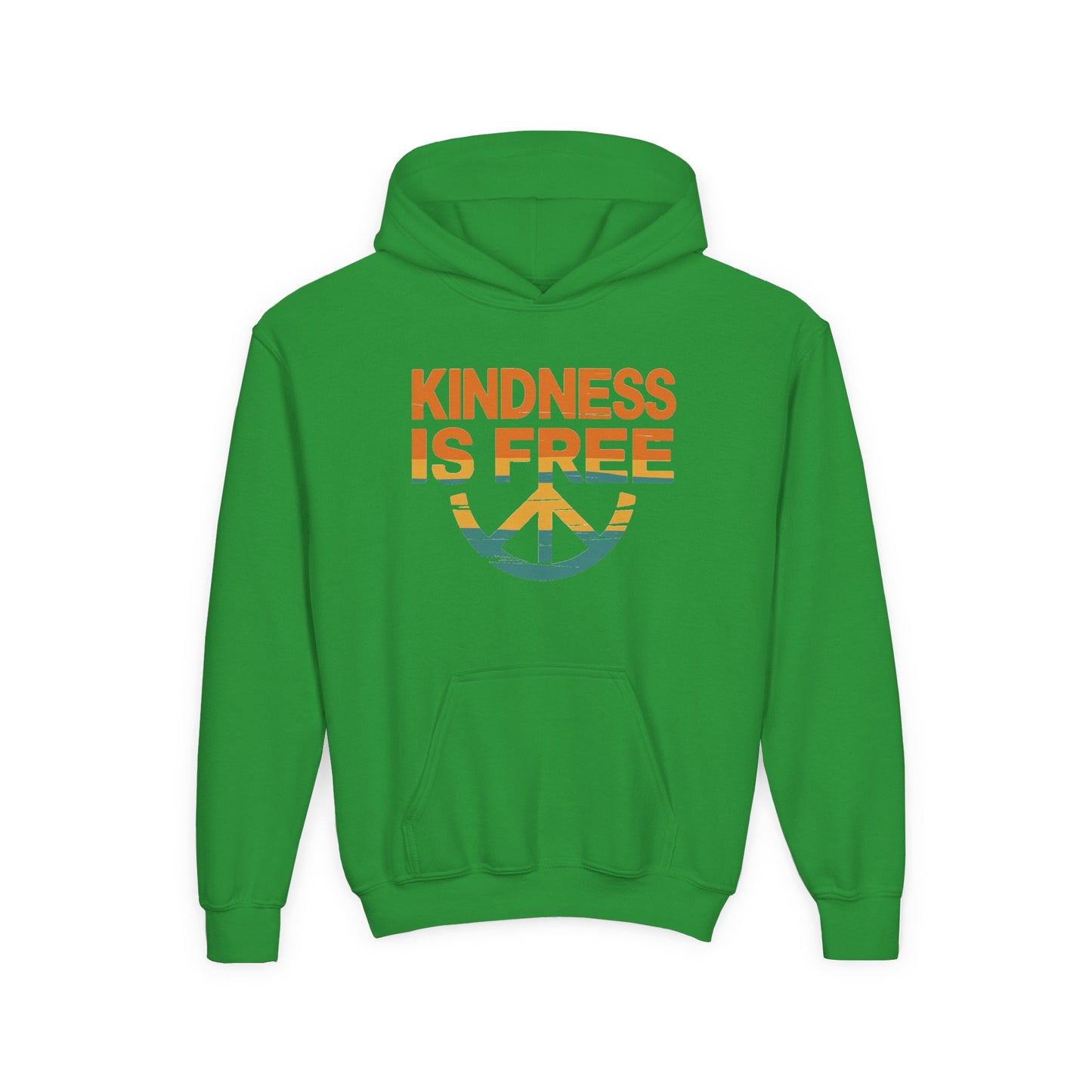 Kindness Is Free Youth Hoodie - Inspirational Heavy Blend Sweatshirt