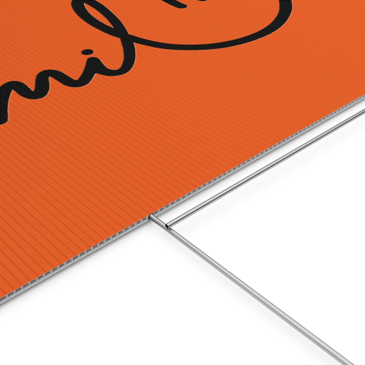 Orange Smile Yard Sign