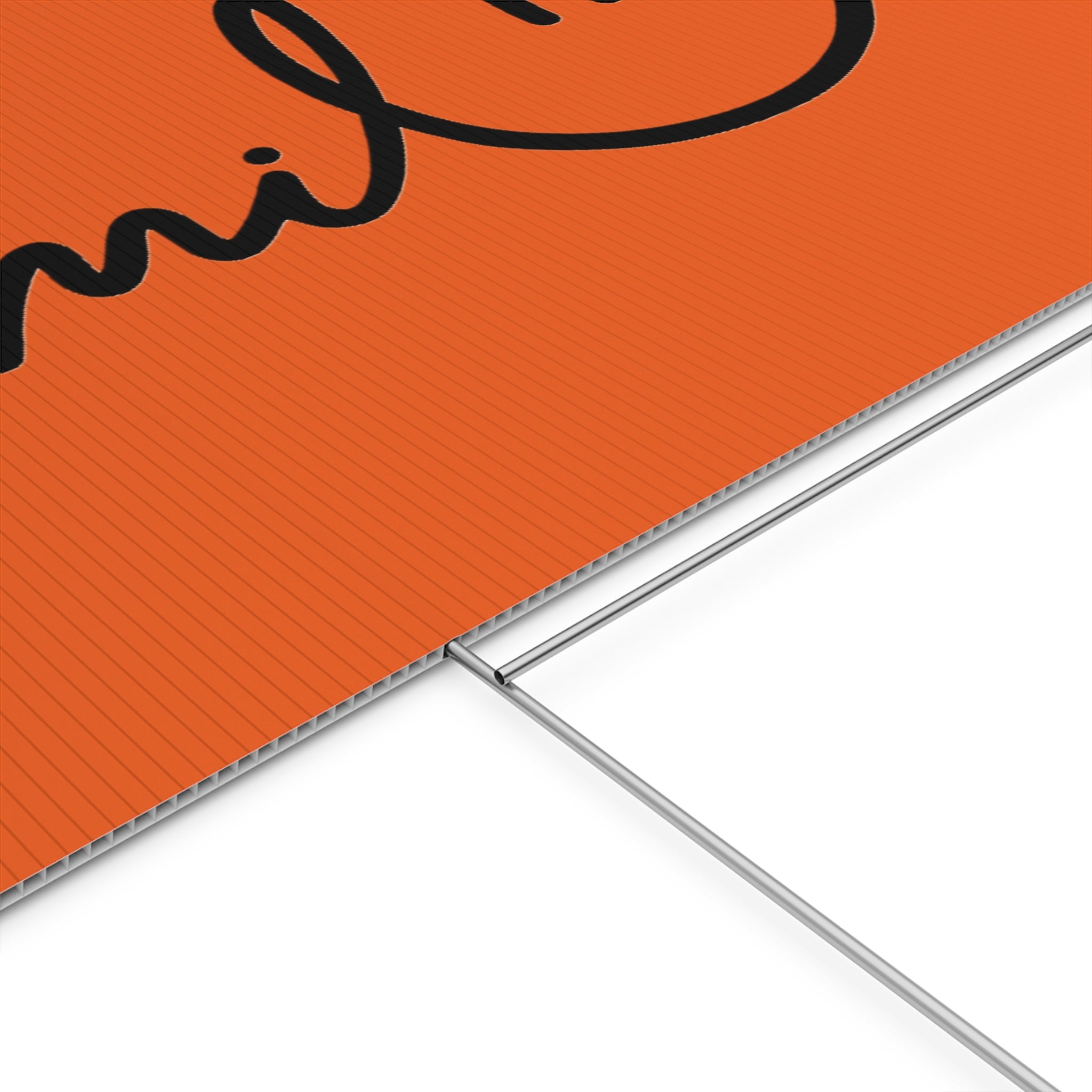 Orange Smile Yard Sign