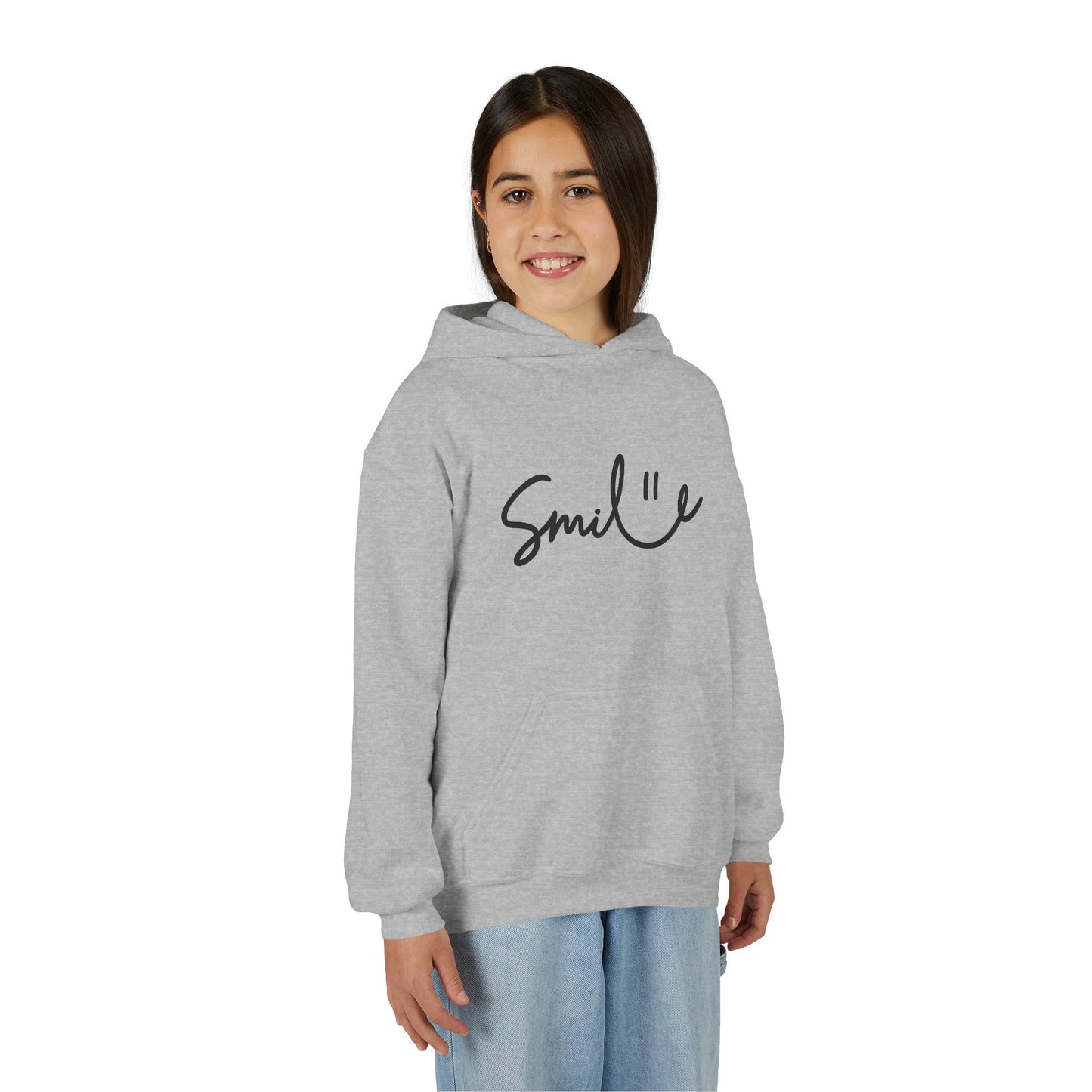 Smile Youth Heavy Blend Hoodie - Cozy, Cheerful Sweatshirt for Kids