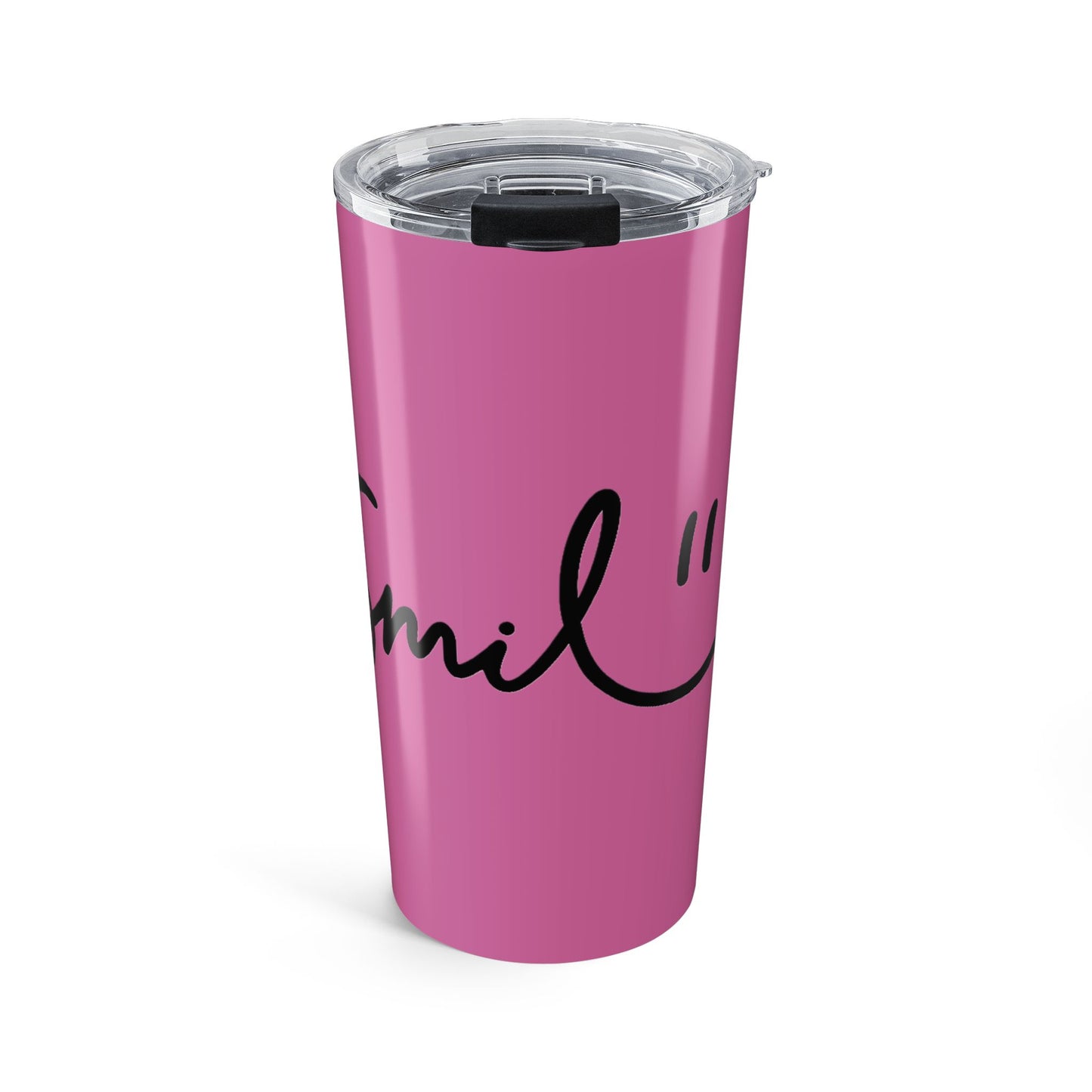 Light Pink/Black Smile 20oz Tumbler - Customizable Drinkware for Every Occasion