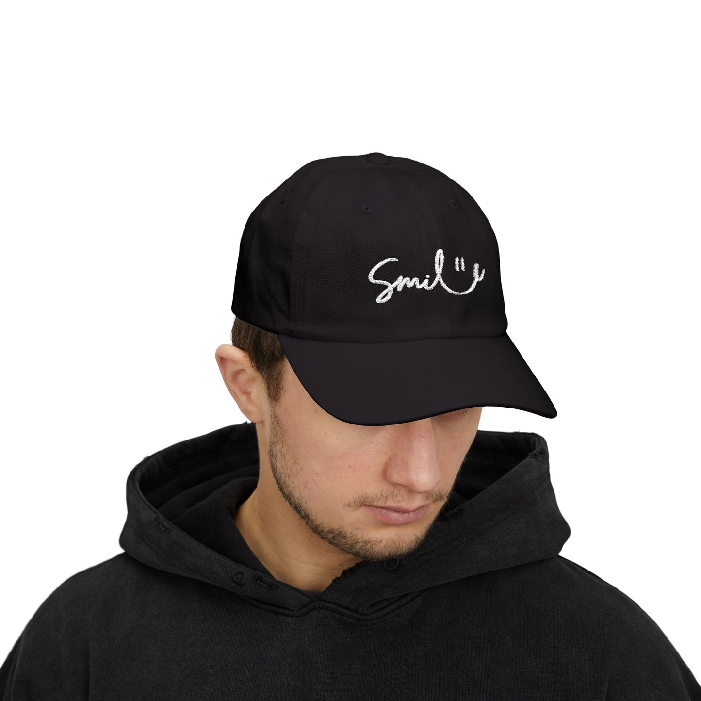 Smile Dad Cap — Embroidered Smile Face Baseball Hat