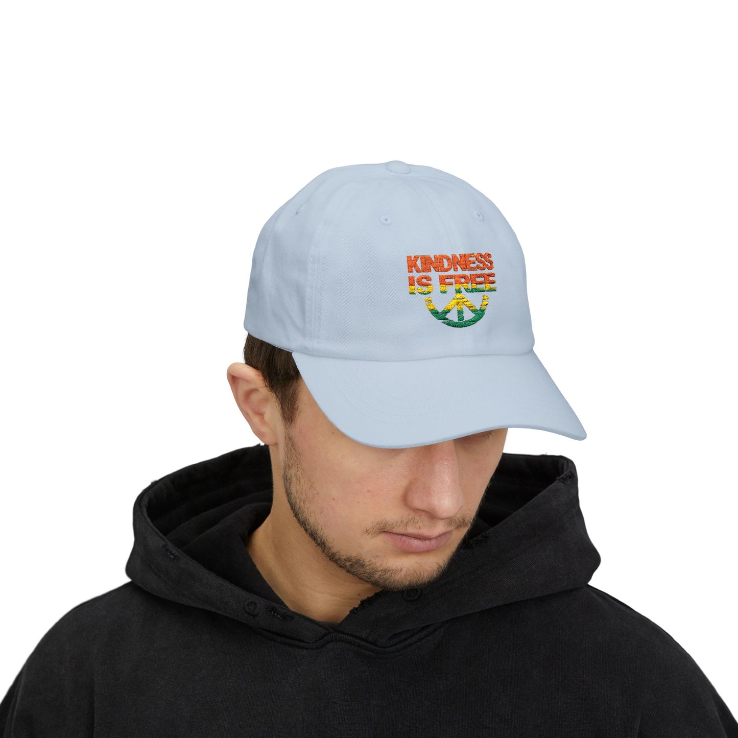 "Kindness Is Free" Peace Sign Embroidered Hat