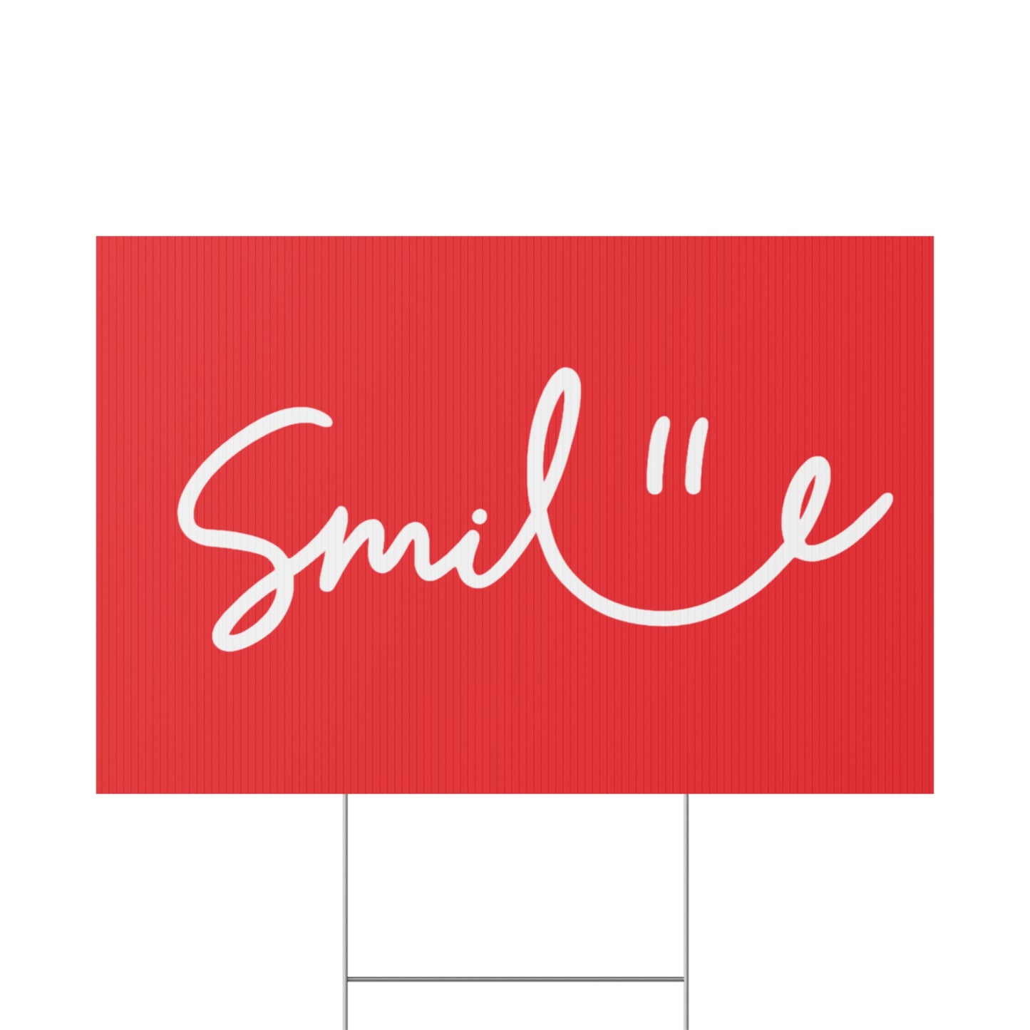 Red Smile Yard Sign