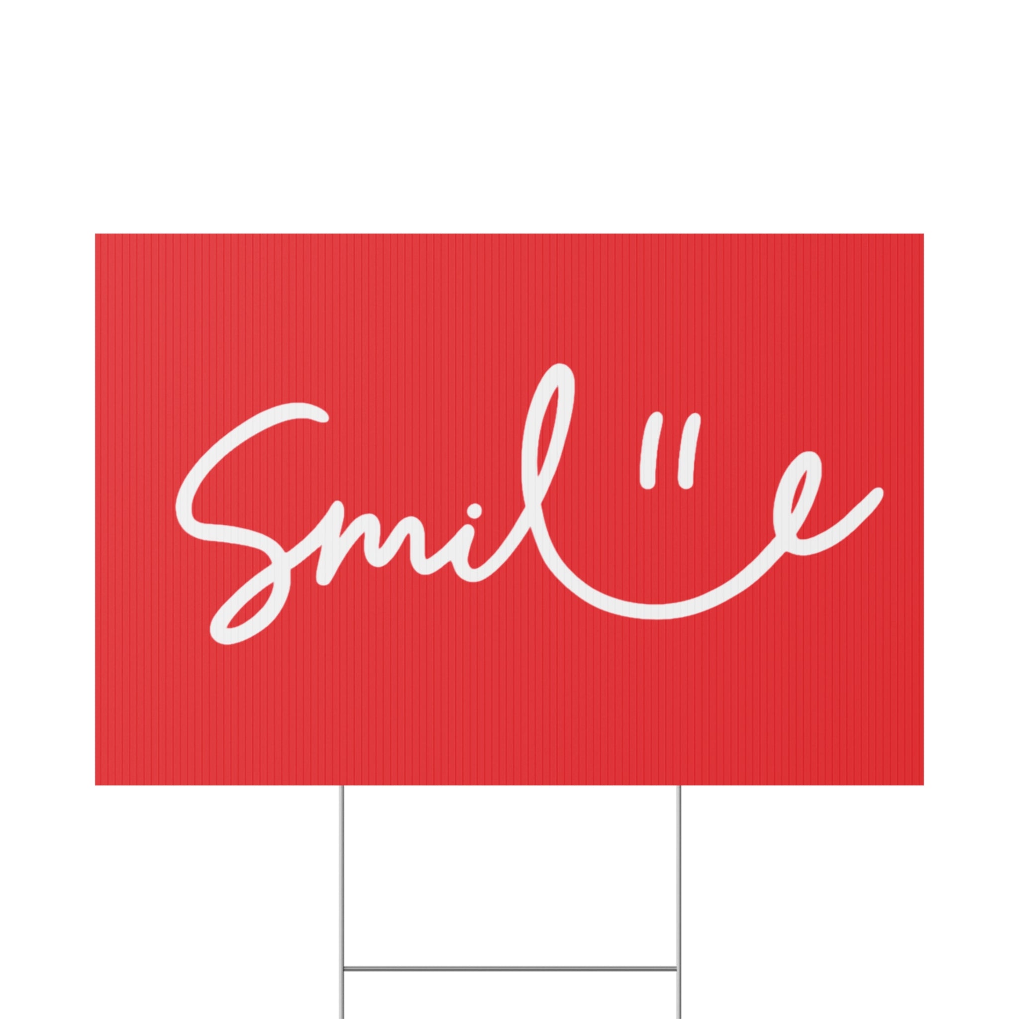 Red Smile Yard Sign