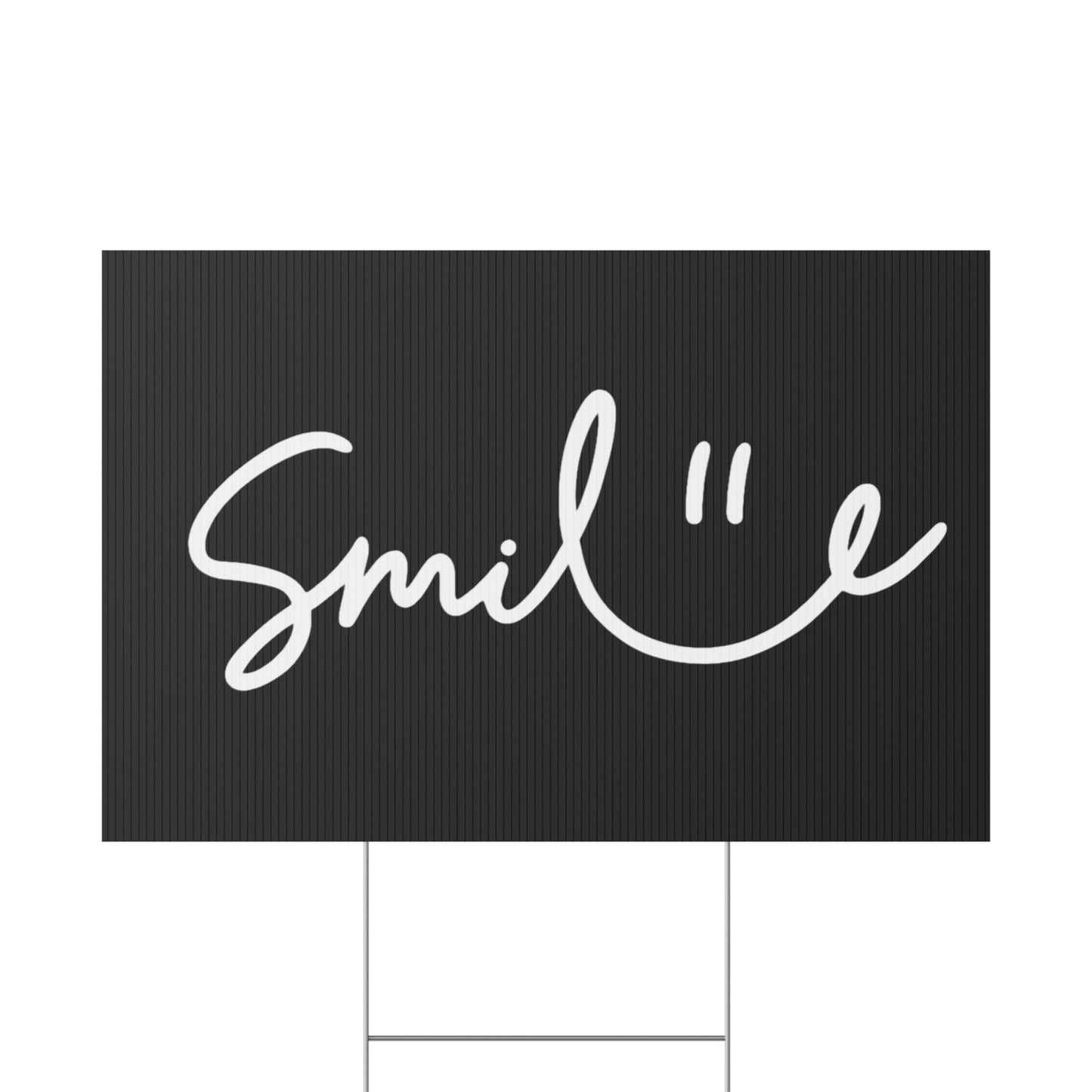 Black Smile Yard Sign