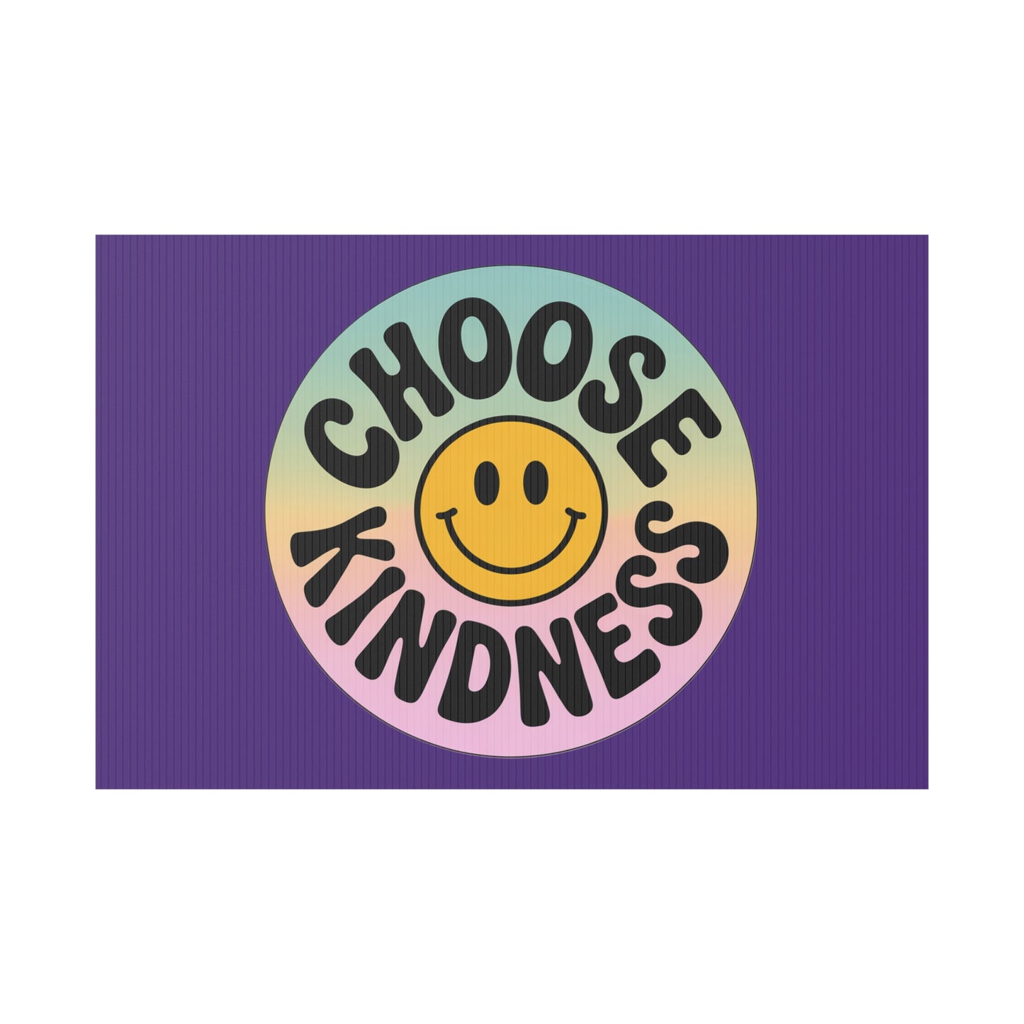 Purple Joyful Choose Kindness Plastic Yard Sign