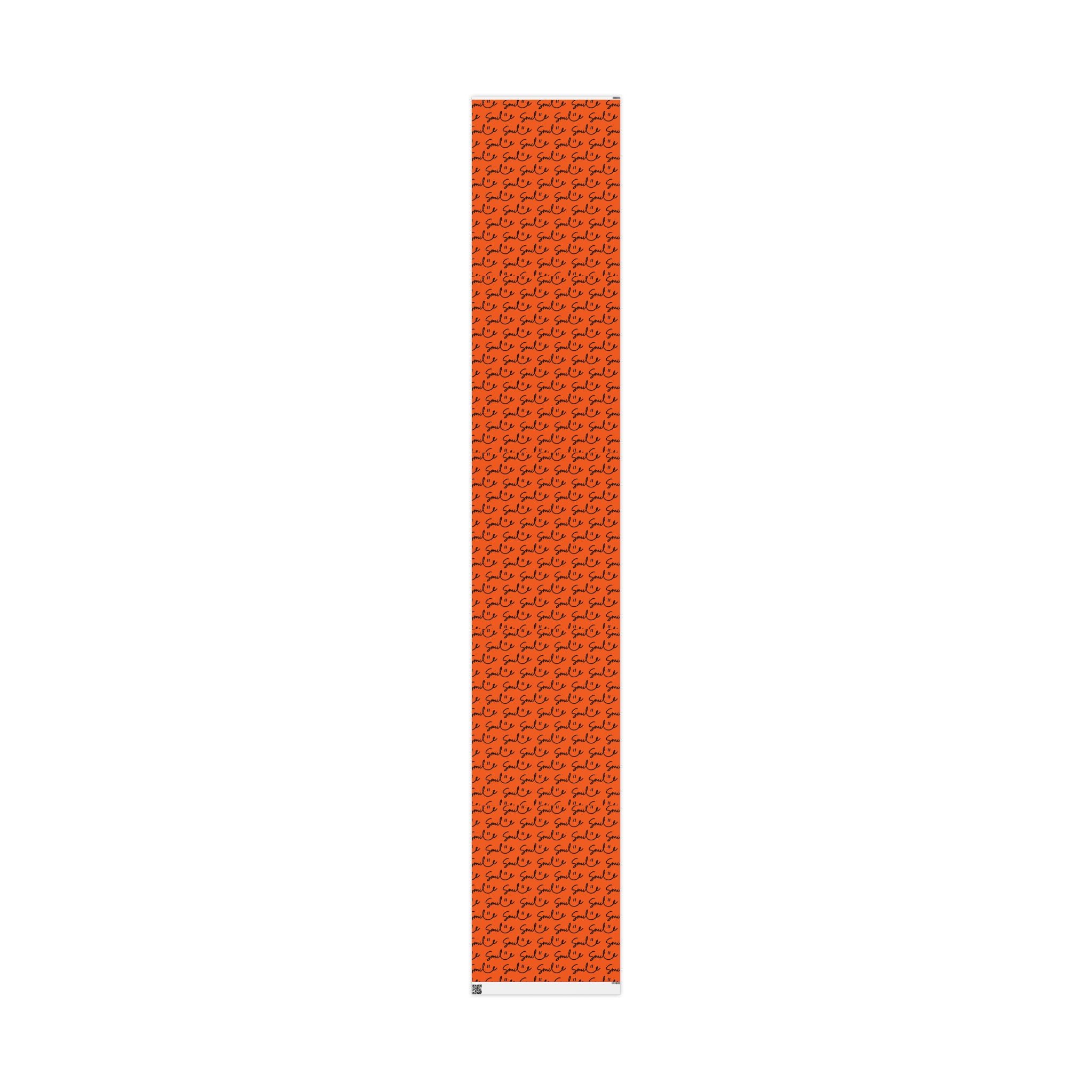 Orange/Black Smile Stylish Gift Wrapping Paper for Any Occasion