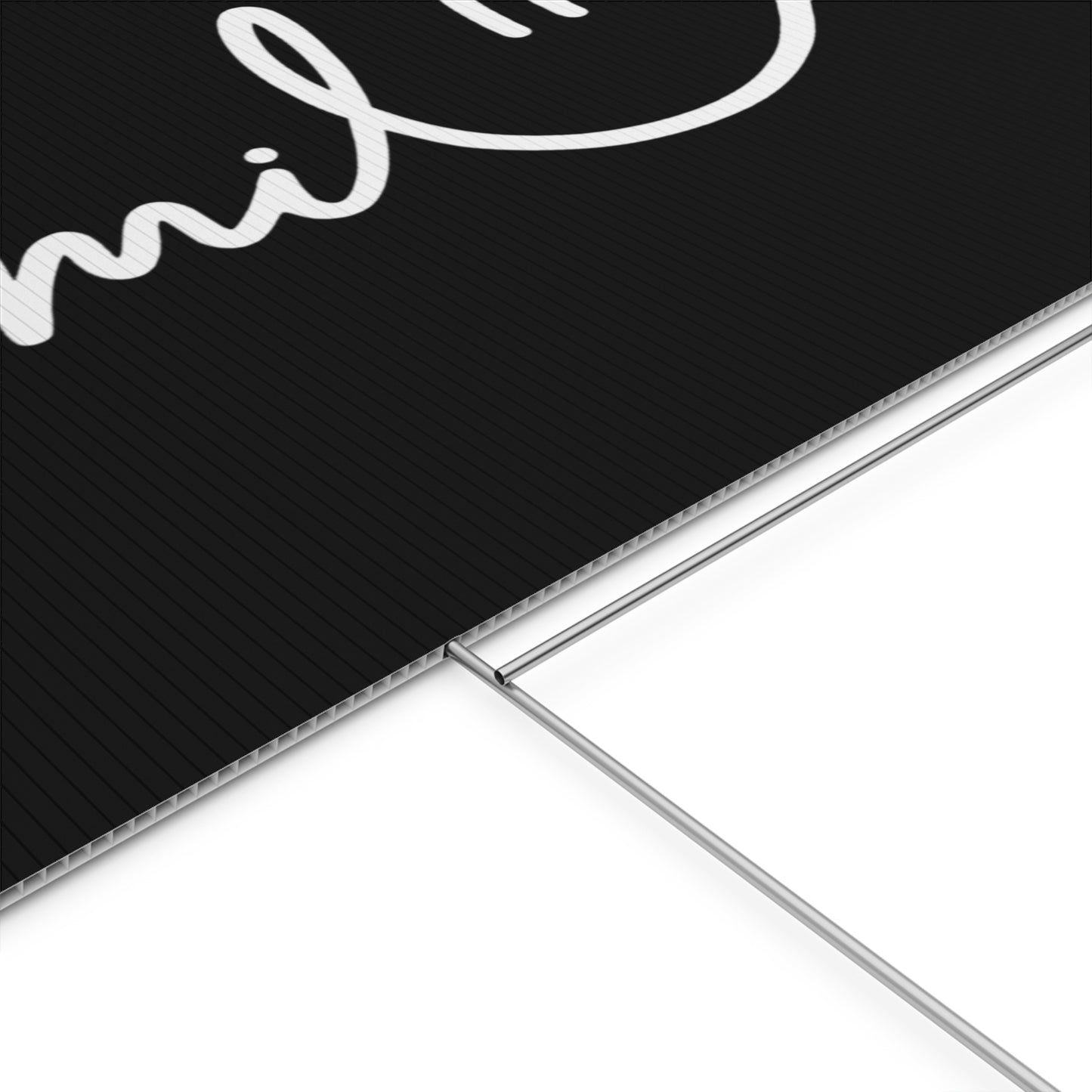 Black Smile Yard Sign