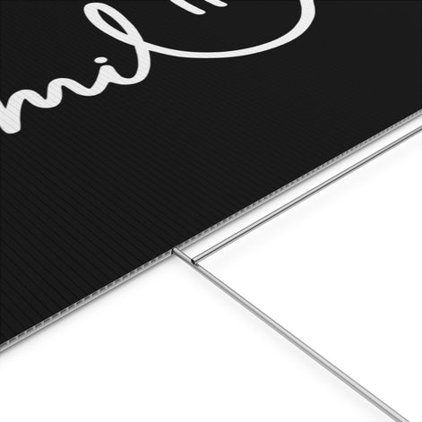 Black Smile Yard Sign