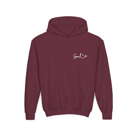 Smile Youth Hoodie - Cozy Heavy Blend Sweatshirt for Kids