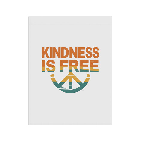 Garden & House Banner - 'Kindness is Free' Peace Sign Décor