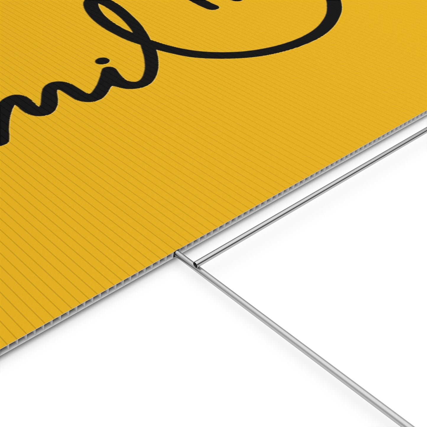 Yellow Smile Yard Sign