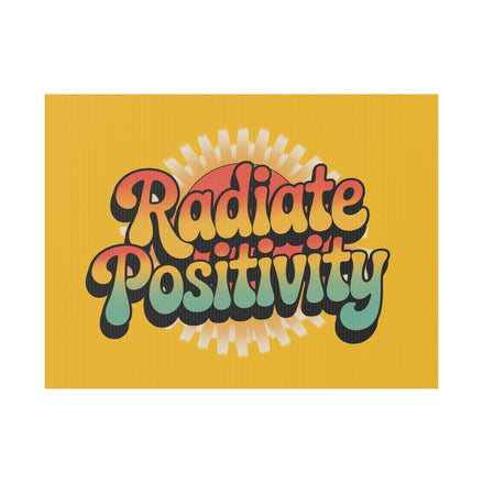 Yellow Radiate Positivity Yard Sign
