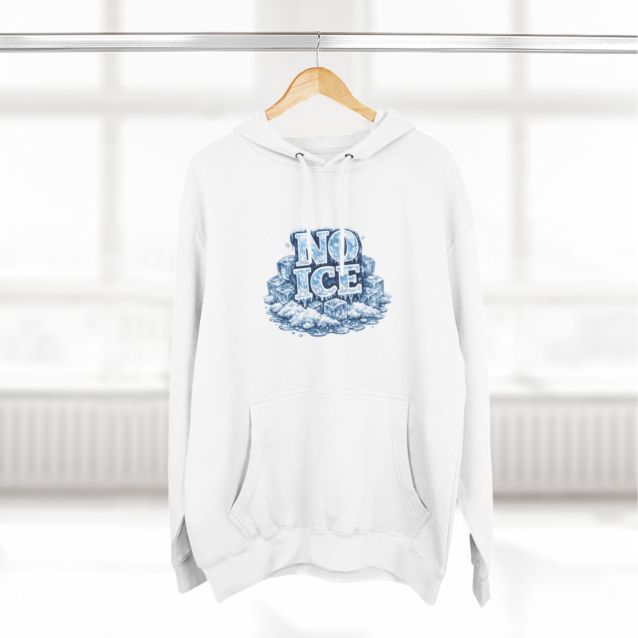 No ICE Graphic Hoodie — Funny Winter Climate Change Sweatshirt