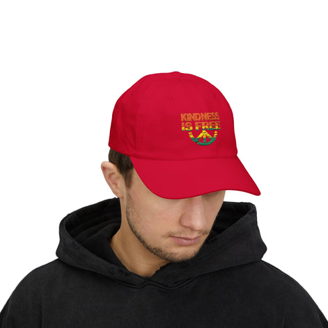 "Kindness Is Free" Peace Sign Embroidered Hat