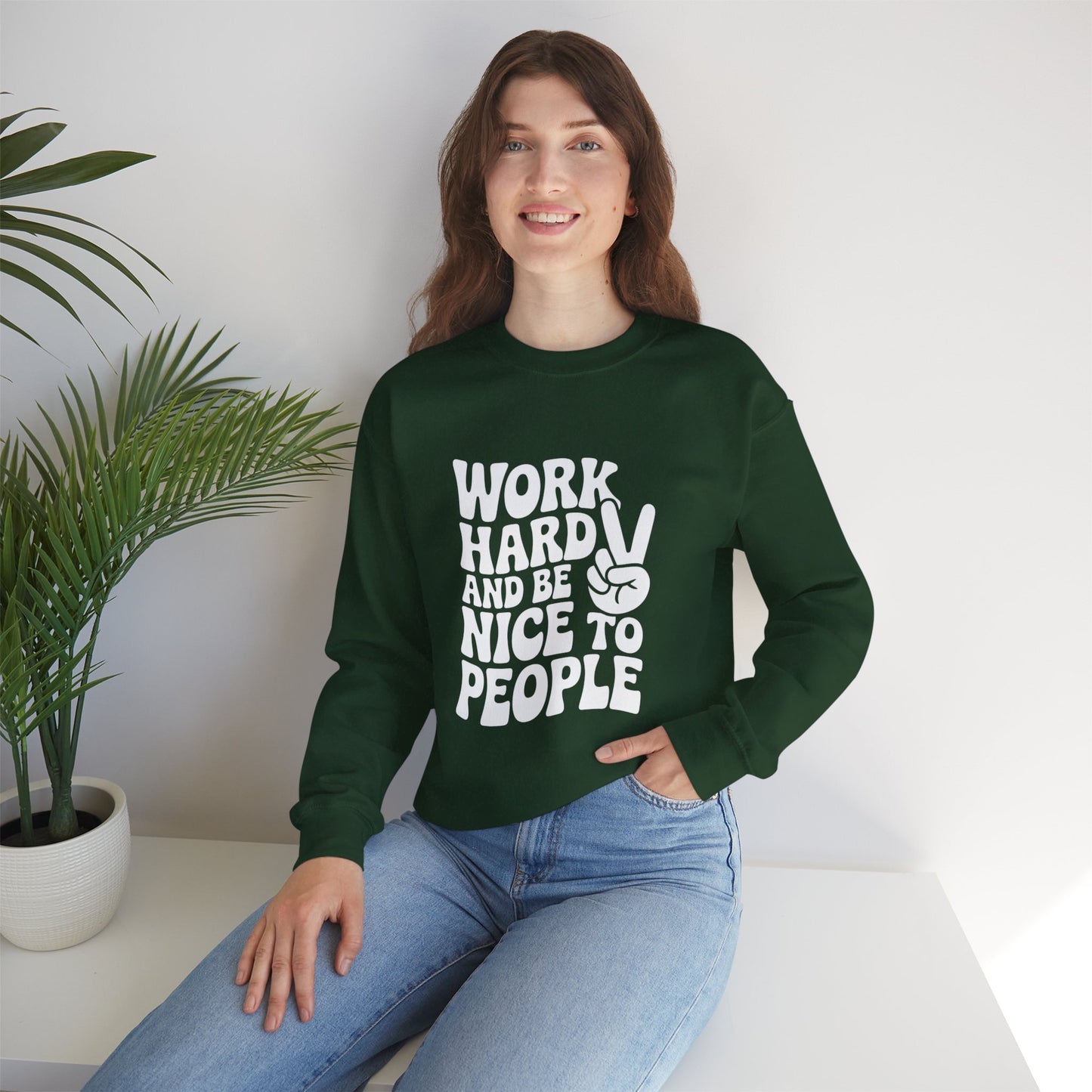 Work Hard & Be Nice to People Sweater