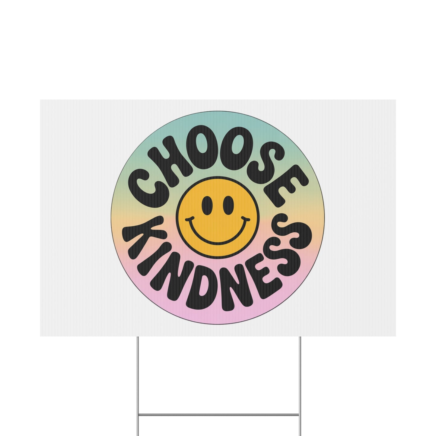 Joyful Choose Kindness Plastic Yard Sign