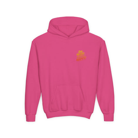 Youth Hoodie — "Do More of What Makes You Happy" Positive Graphic