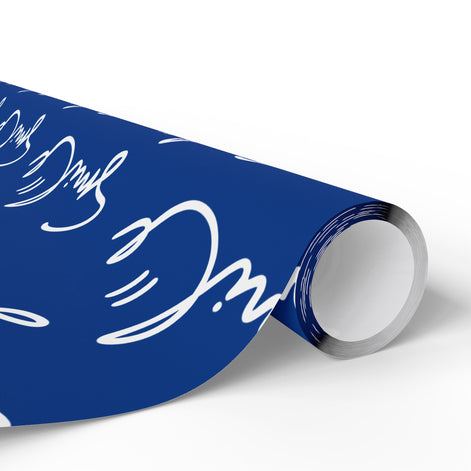 Dark Blue Smile Stylish Gift Wrapping Paper for Any Occasion