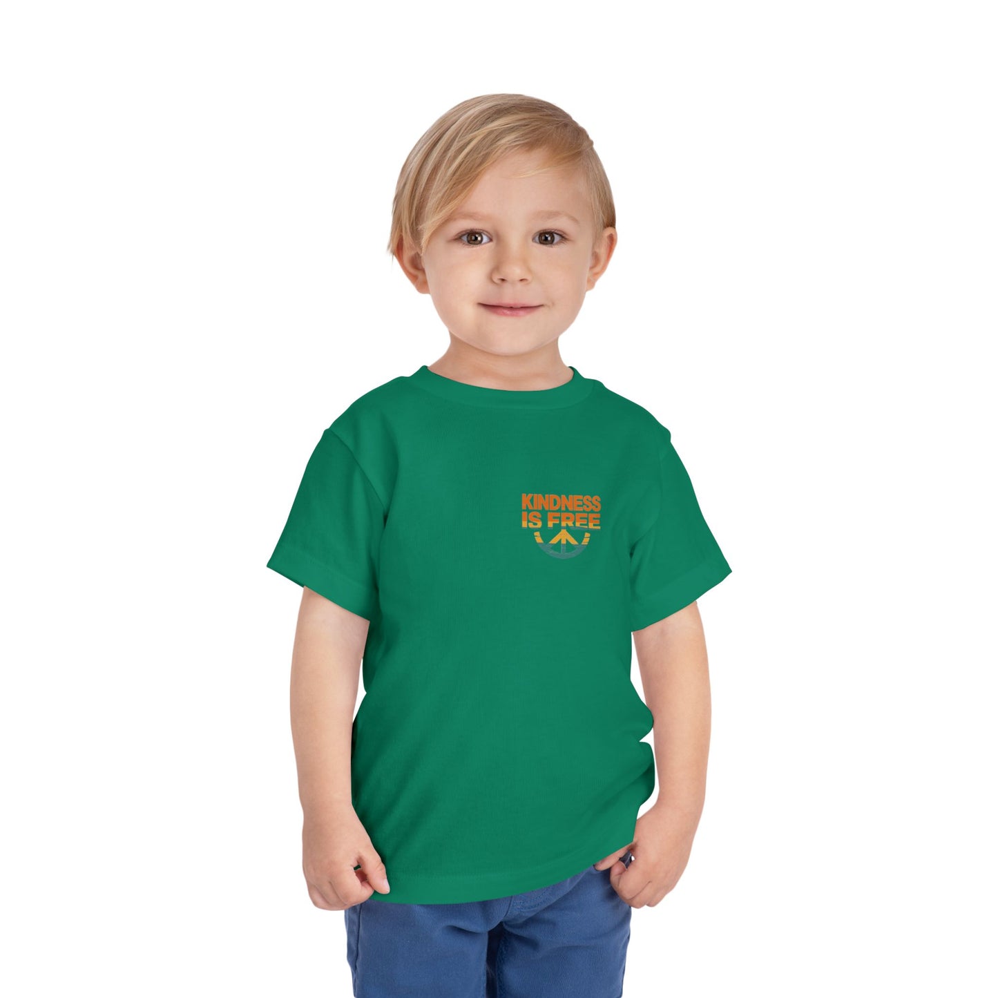 Toddler Short Sleeve Tee - Kindness Is Free Peace Design