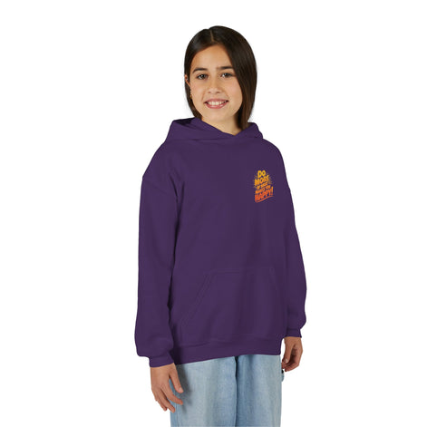 Youth Hoodie — "Do More of What Makes You Happy" Positive Graphic