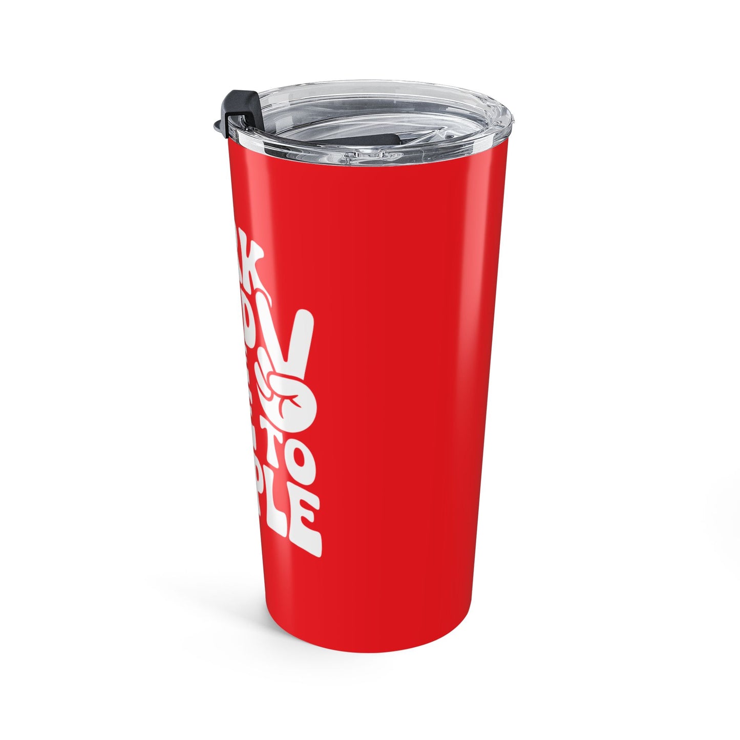 Red/White Work Hard & Be Nice to People 20 oz. Tumbler