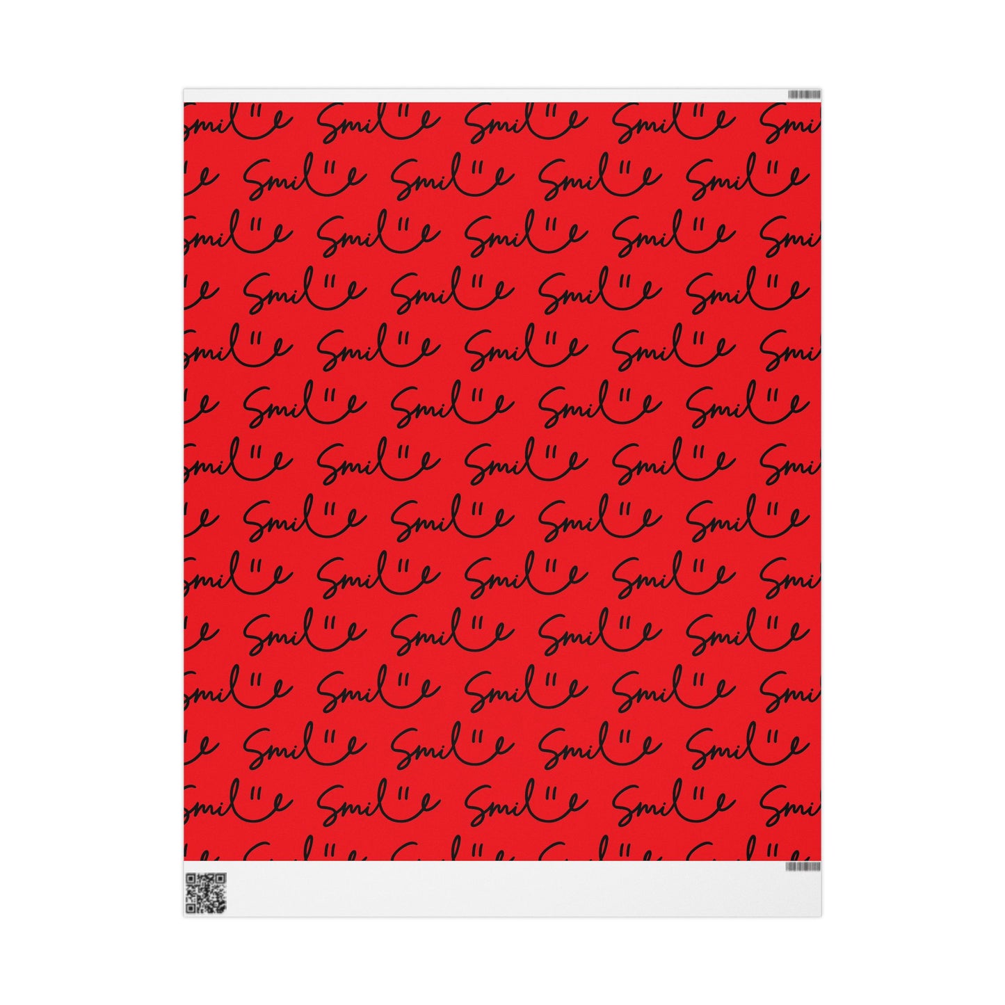 Red/Black Smile Stylish Gift Wrapping Paper for Any Occasion