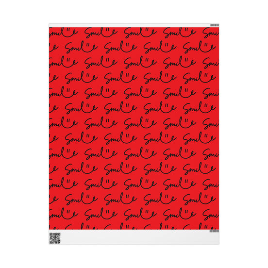Red/Black Smile Stylish Gift Wrapping Paper for Any Occasion
