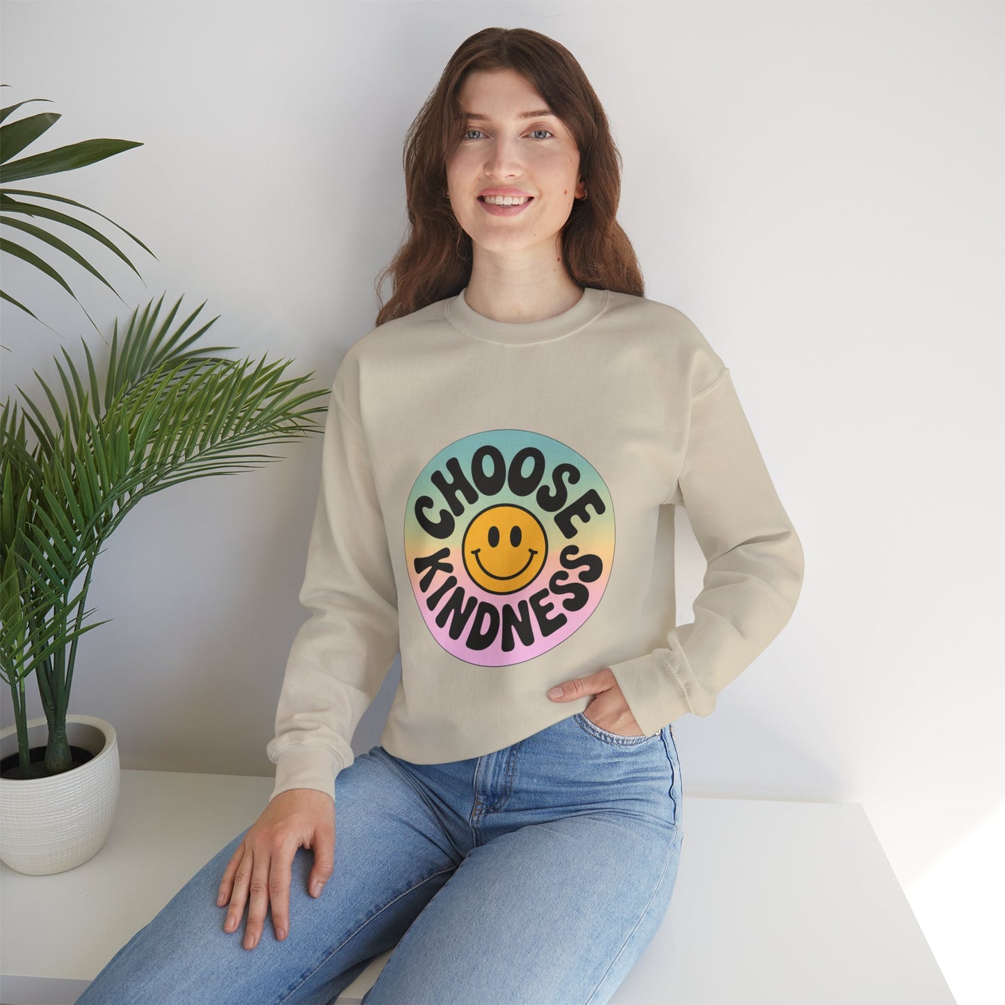 Choose Kindness Unisex Crewneck Sweatshirt - Positive Vibes Apparel
