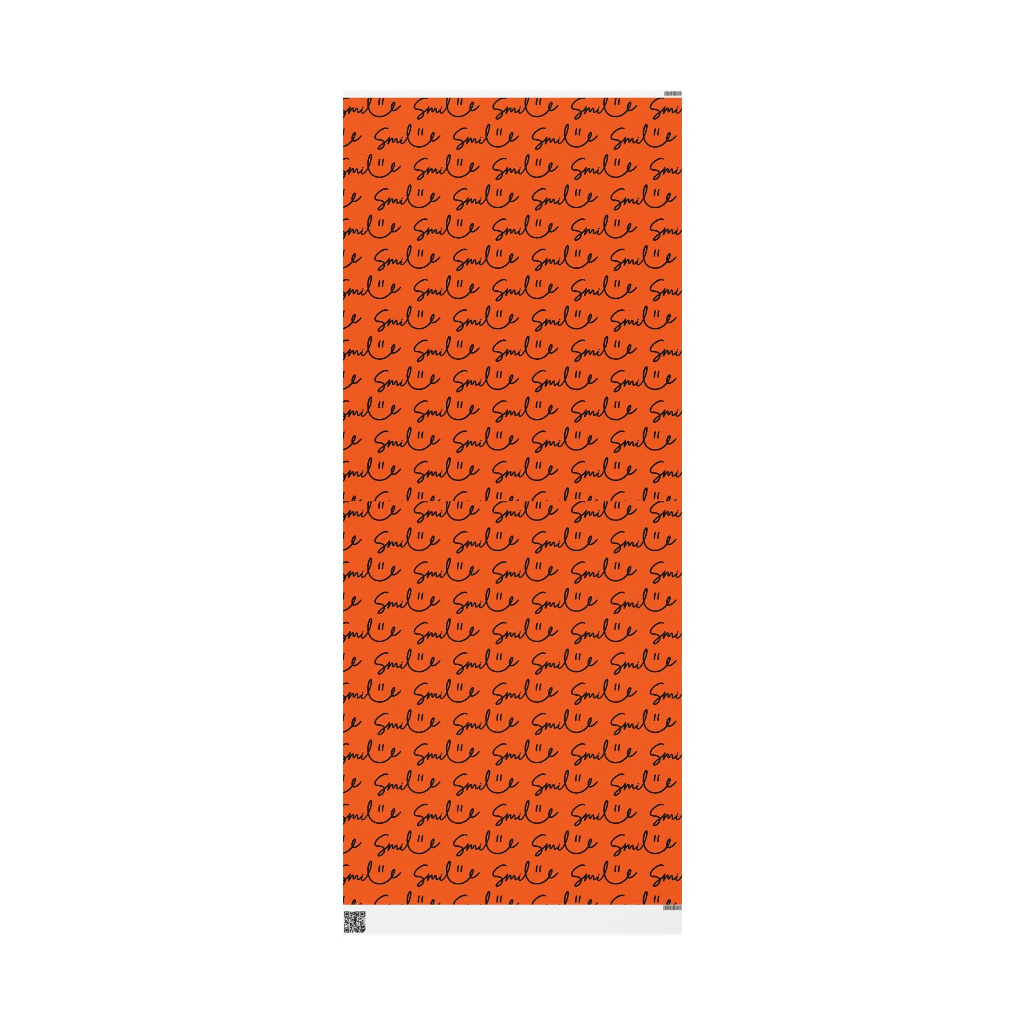 Orange/Black Smile Stylish Gift Wrapping Paper for Any Occasion