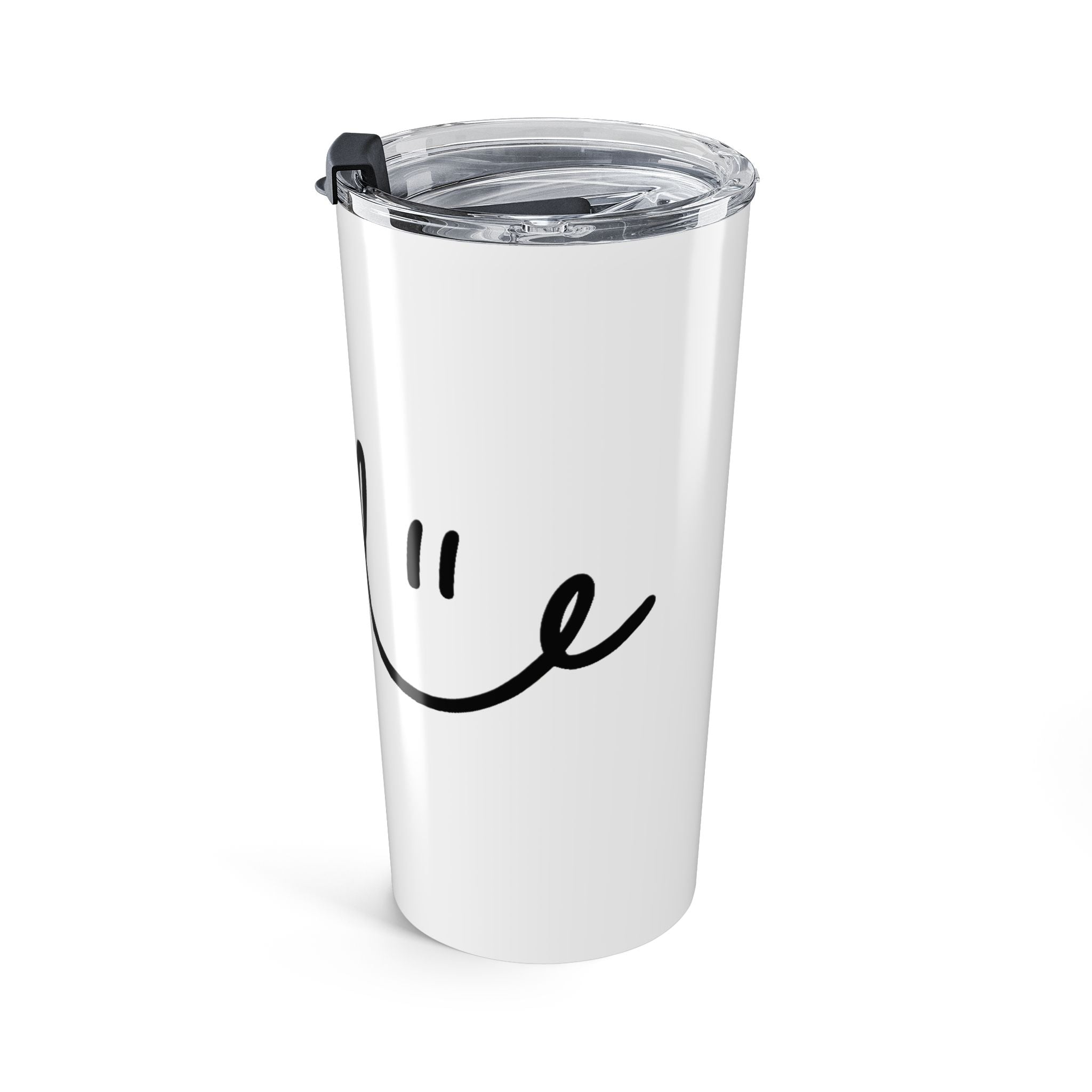 White/Black Smile 20oz Tumbler - Customizable Drinkware for Every Occasion