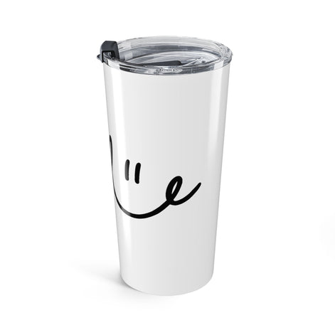 White/Black Smile 20oz Tumbler - Customizable Drinkware for Every Occasion