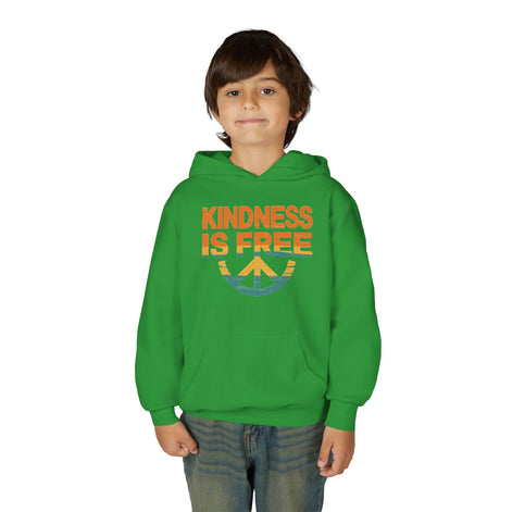 Kindness Is Free Youth Hoodie - Inspirational Heavy Blend Sweatshirt