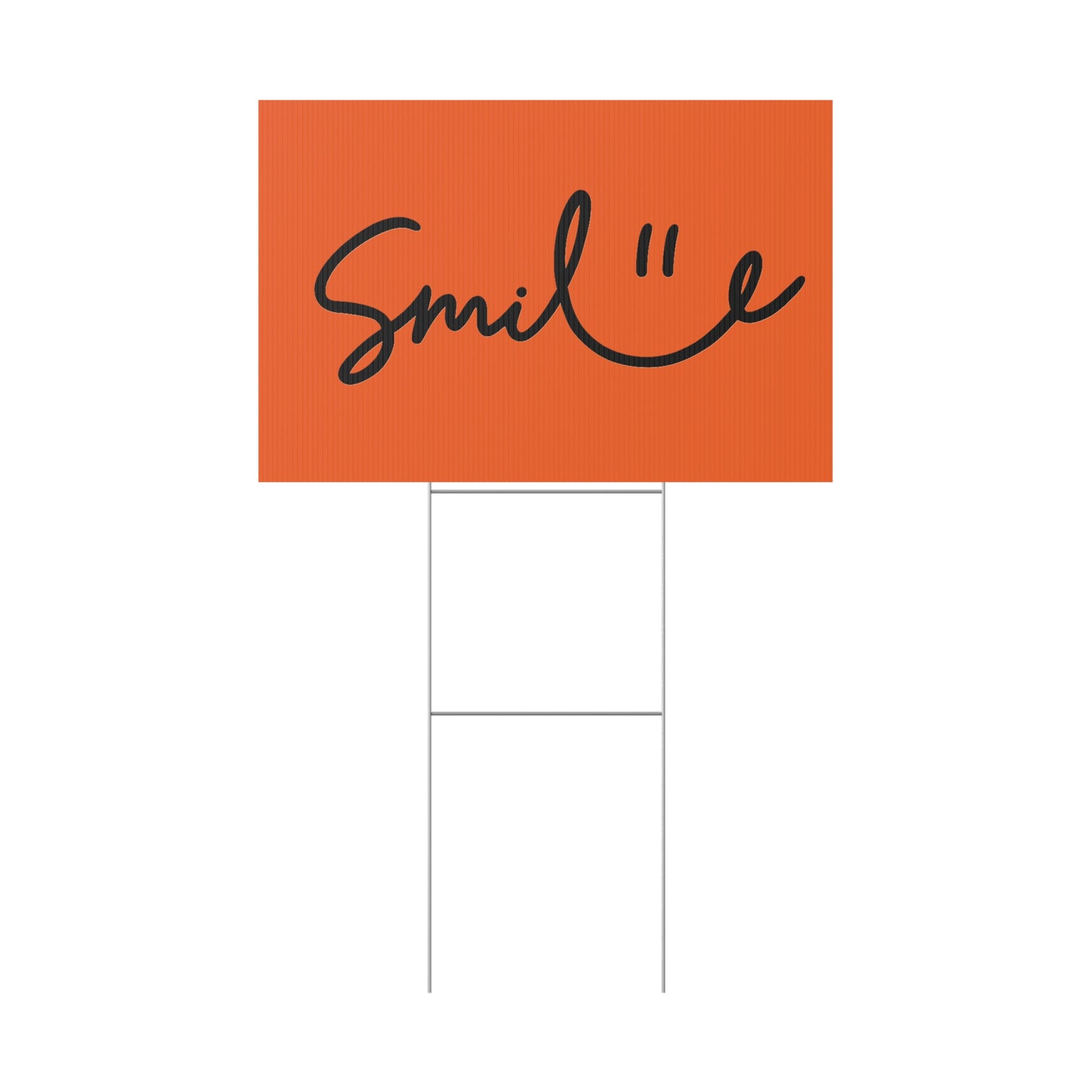 Orange Smile Yard Sign