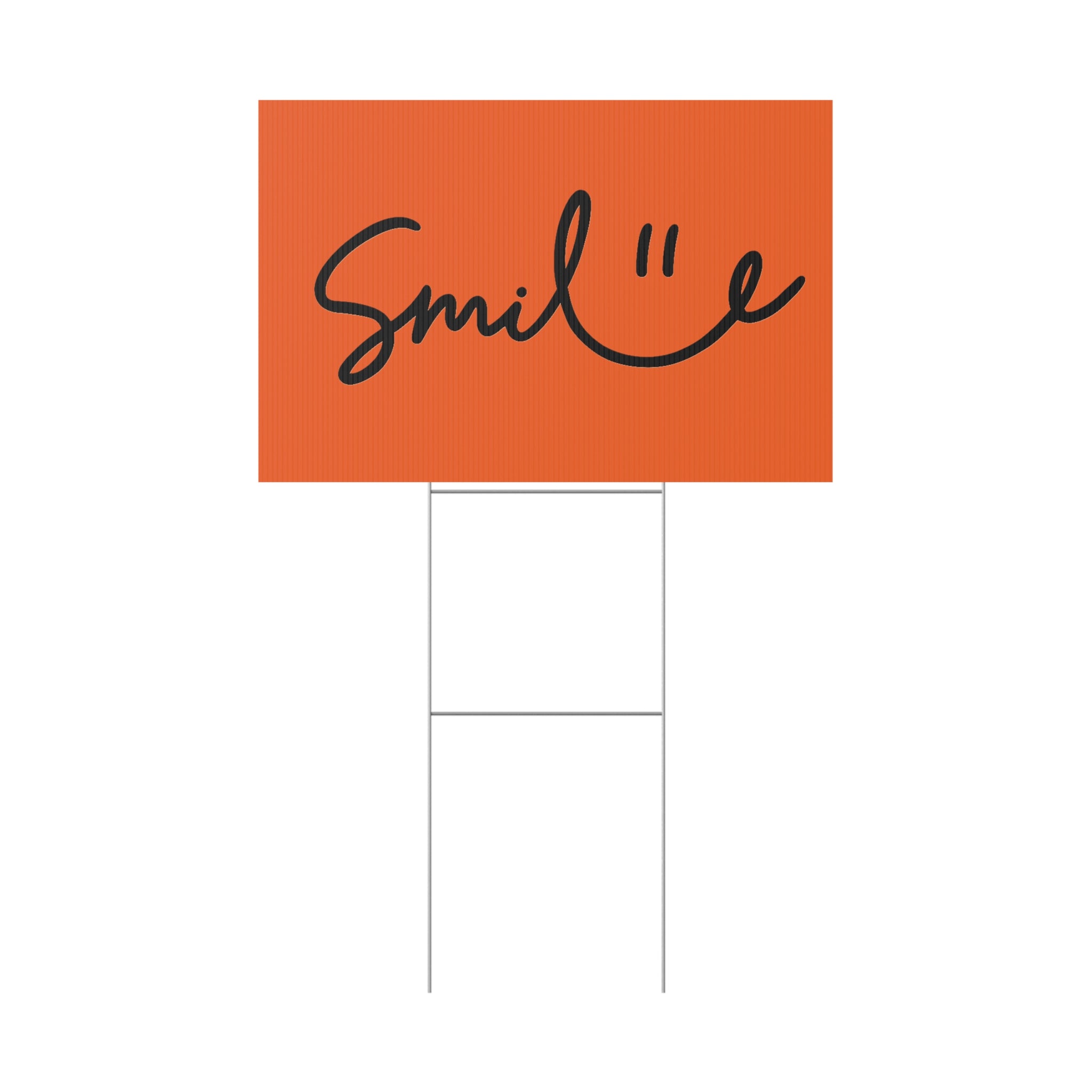 Orange Smile Yard Sign